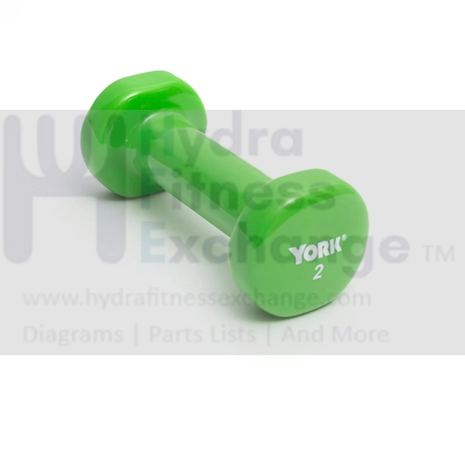 York Barbell Vinyl Coated Fitbell Dumbbell (2LB, Pack of 1) | Durable Anti-Roll Anti-Slip, Color Lime | Ideal for Arm Rows Squats Chest Presses Bicep Curls Walking Jogging & Yoga