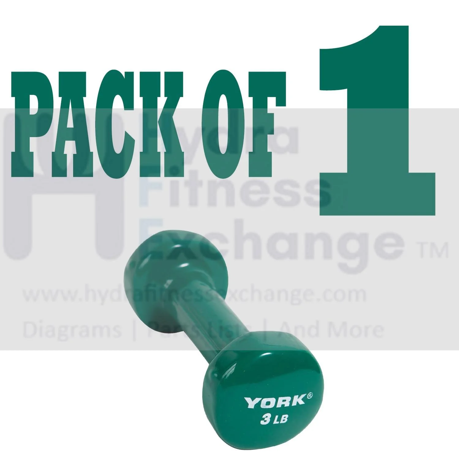 York Barbell Vinyl Coated Fitbell Dumbbell (3LB, Pack of 1) | Durable Anti-Roll Anti-Slip, Color Grape | Ideal for Arm Rows Squats Chest Presses Bicep Curls Walking Jogging & Yoga - Image 2