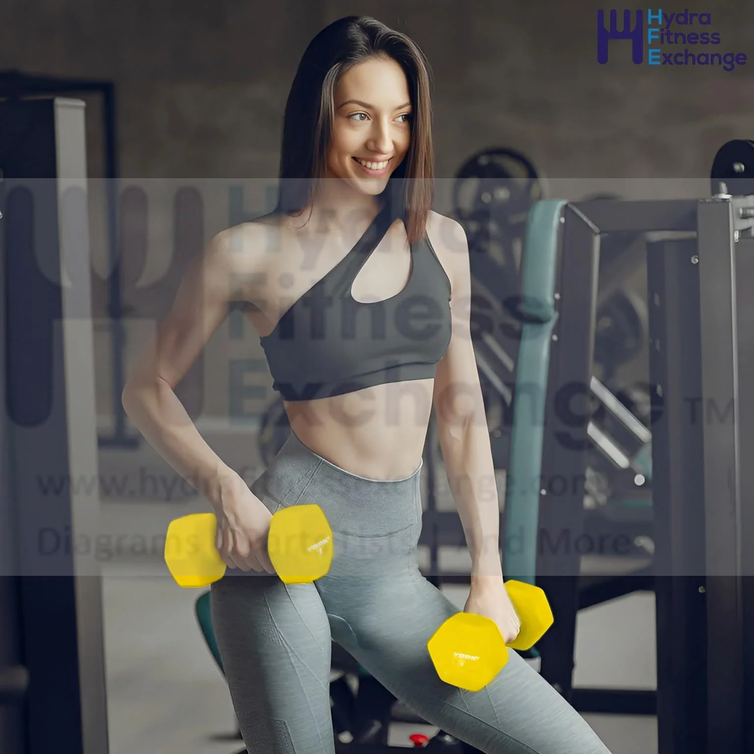 York Barbell Vinyl Coated Fitbell Dumbbell (4LB, Pack of 2) | Durable Anti-Roll Anti-Slip, Color Yellow | Ideal for Arm Rows Squats Chest Presses Bicep Curls Walking Jogging & Yoga - Image 3