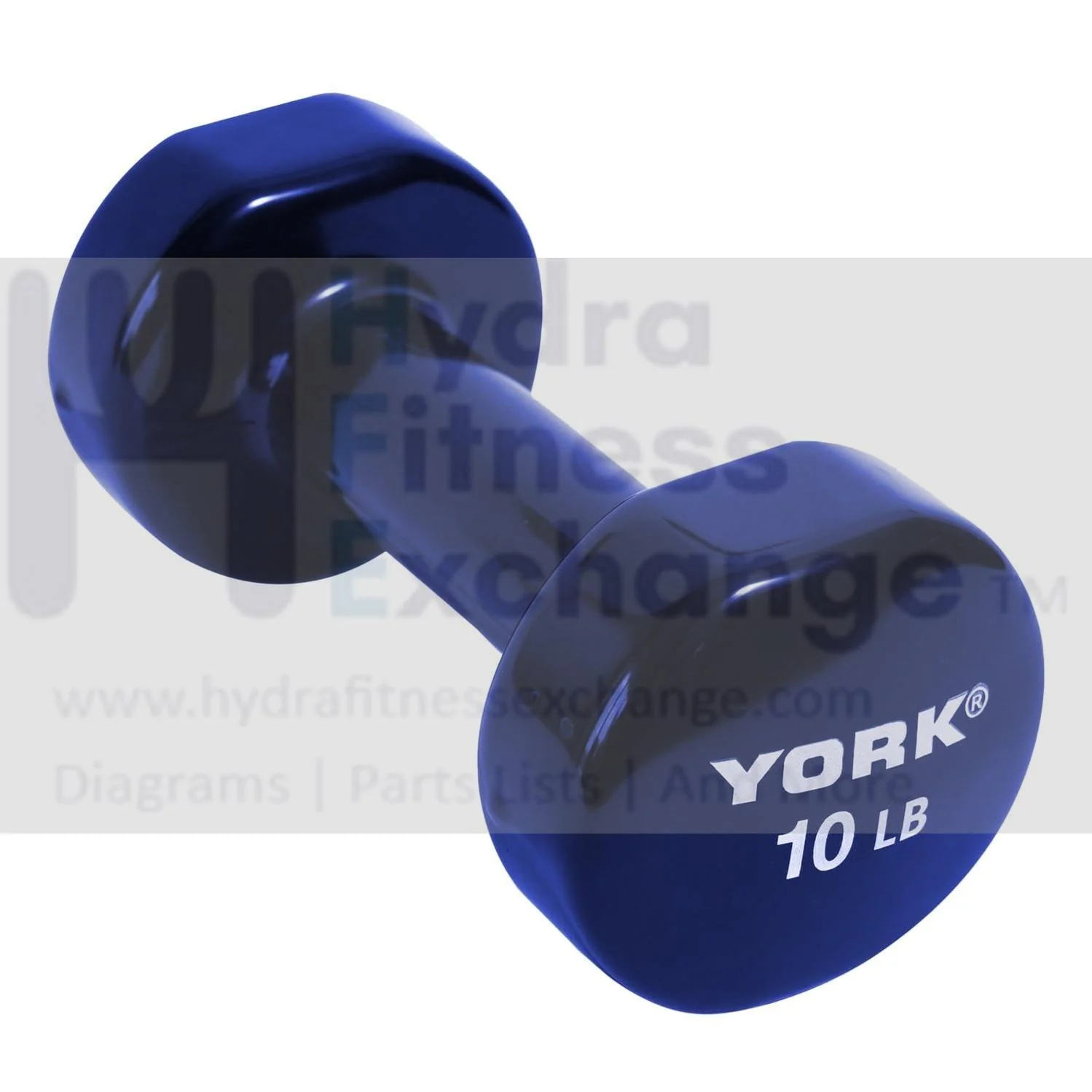 York Barbell Vinyl Coated Fitbell Dumbbell10LB Pack1 Durable Anti-Roll Anti-Slip - Image 2